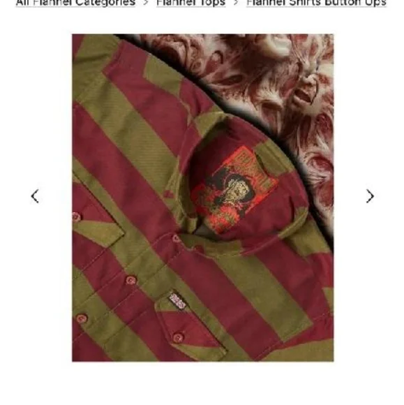 Dixxon Men's Flannel Shirt - Red and Green - Picture 3 of 3